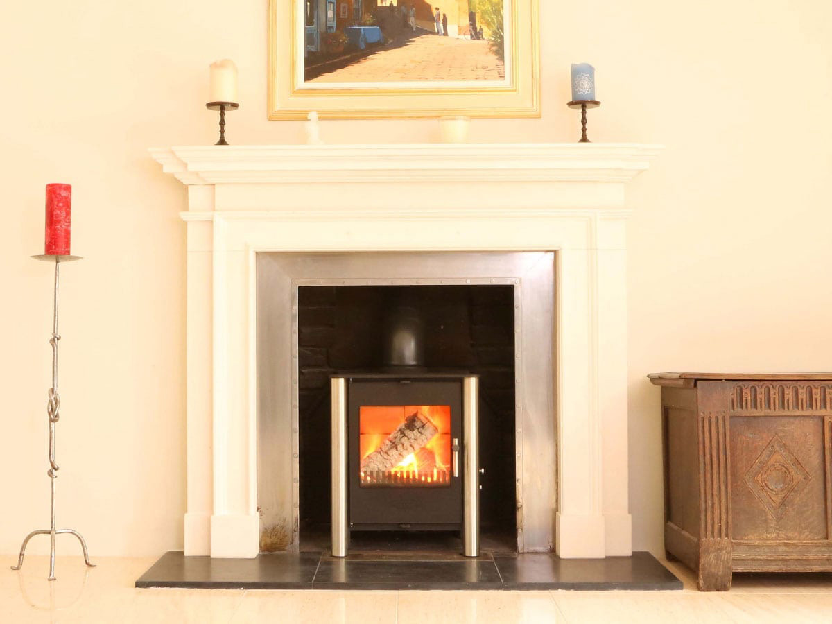 An Esse stove alight